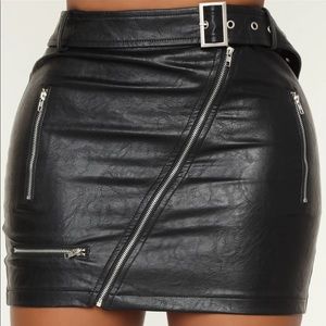 Fashion Nova leather mini skirt